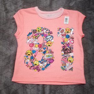 Girl's Kidpik Emoji Tee- Size M (10)- New